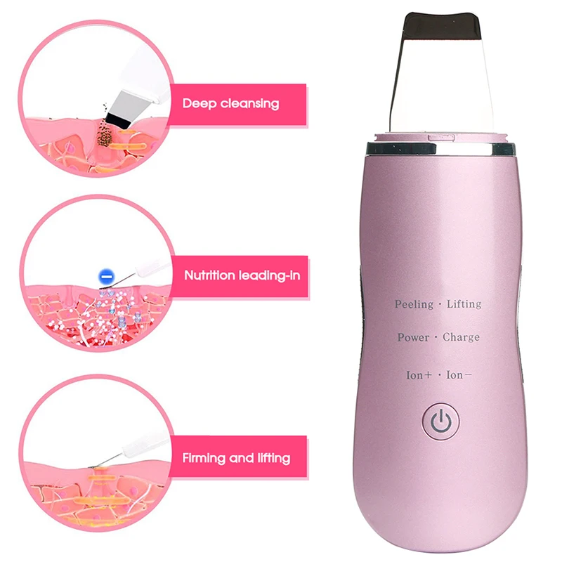 Ультразвуковой очиститель пор лица скребок для кожи ультразвуковая терапия