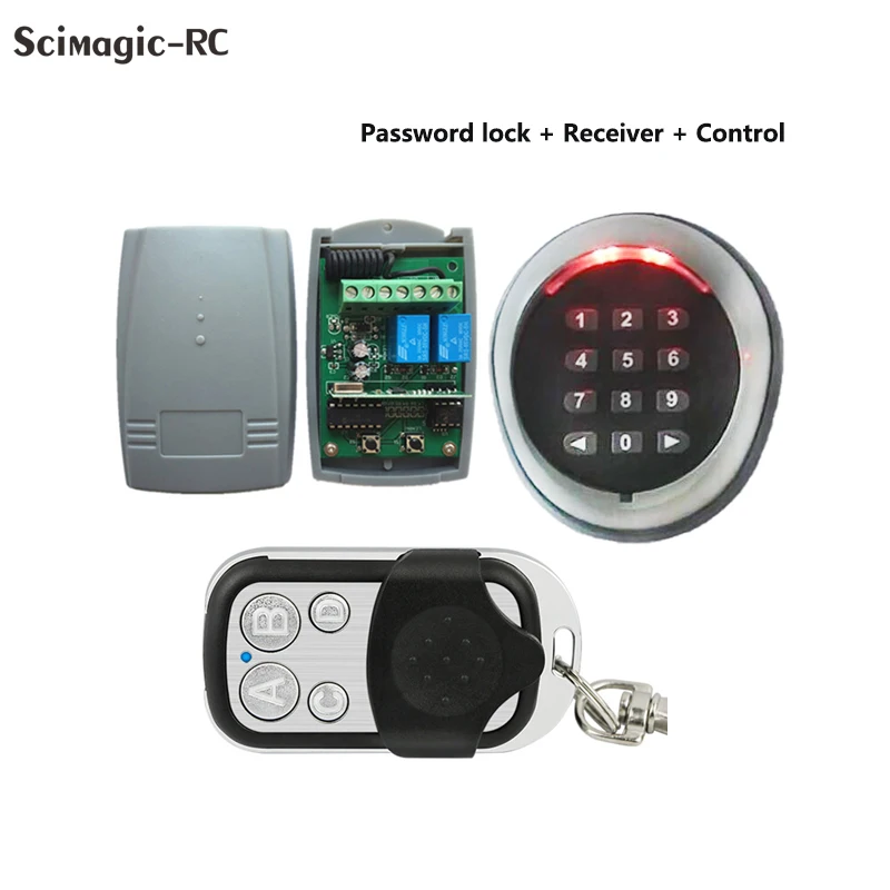 

Wireless Keypad Password Switch Remote Control and Receiver for Garage Gate Door Access Control 433MHz