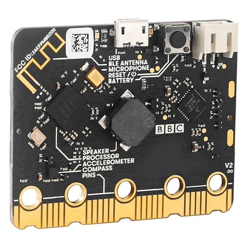 

for BBC Micro:Bit V2, Upgraded Processor Speaker and Microphone, Press Sensitive Logo, Microphone and LED Indicator