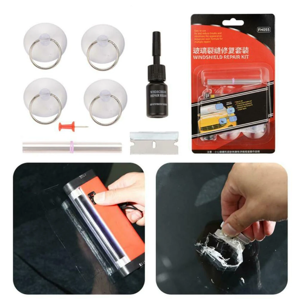 

Car Windscreen Windshield Repair Tool DIY Kit Glass For Chip&Crack Restore Fillers, Adhesives And Sealants