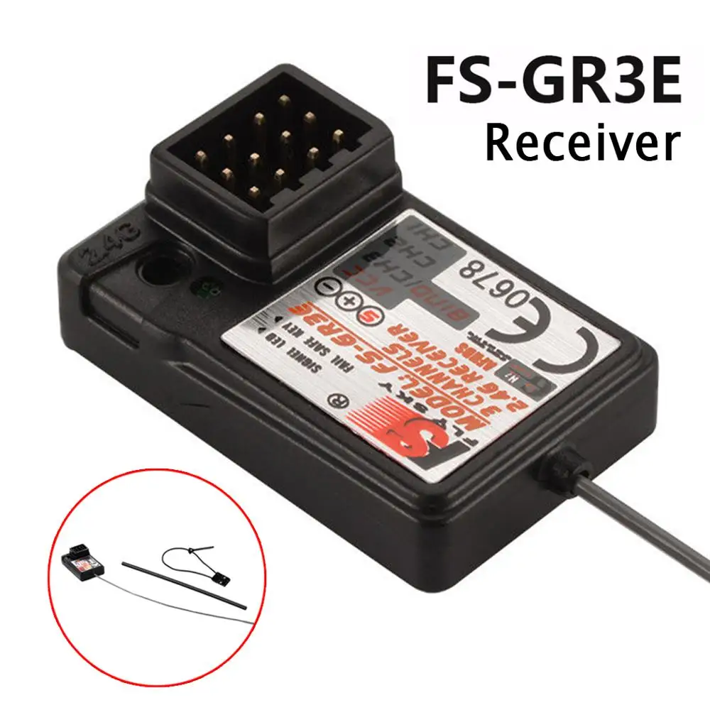 Приемник Flysky FS-GR3C FS-GR3E 3 канала 2 4 ГГц для FS GT2 GT2B GT3 GT3B GT3C T6 CT6B TH9X Радиоуправляемая