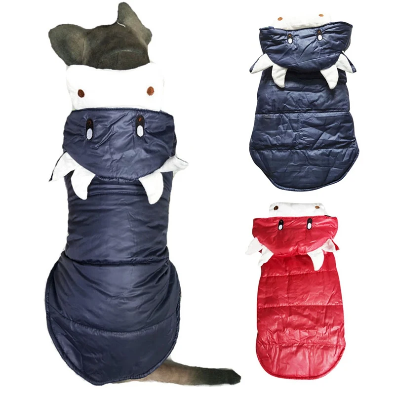 Зимняя одежда для собак теплая Толстая летная куртка с капюшоном пальто