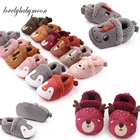 Детские Нескользящие шлепанцы, трикотажная обувь для кроватки, Симпатичные Мультяшные, для начинающих ходить детей