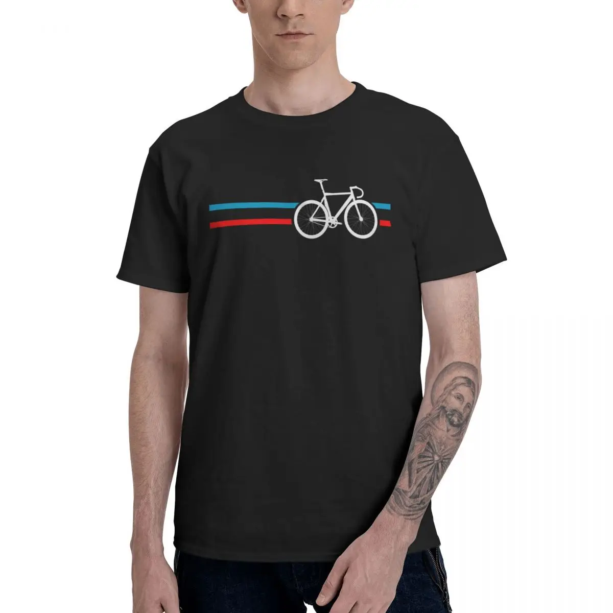 

Bike Stripes Velodrome T-Shirts Pure Cotton Crewneck Men T-Shirt Short Long Sleeve Oversized Gift Tee Hoodie EU Size