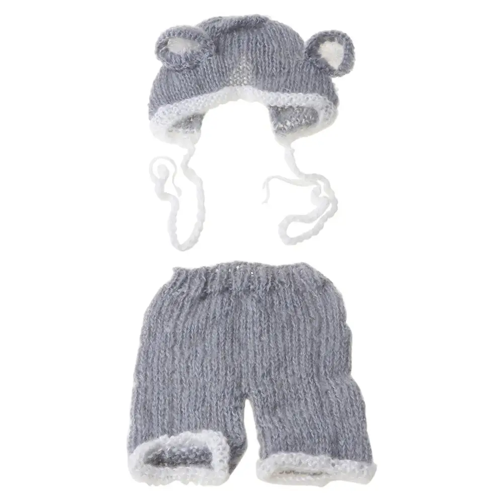 2 шт./комплект мягкий мохеровый комплект из шапки и брюк| |