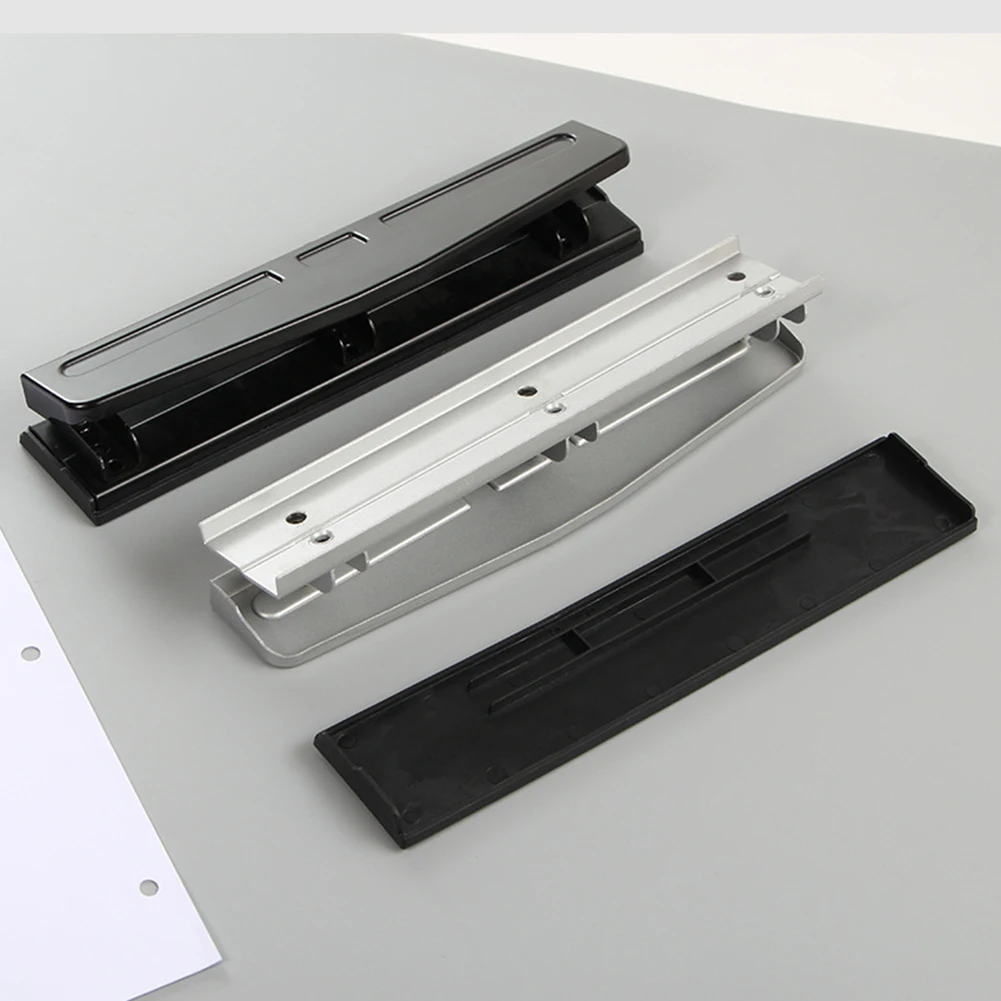 

Easy Clean 12 Sheet Capacity Portable Paper Puncher Home 3 Hole DIY Office Handheld Ring Binder Craft Metal School Stationery