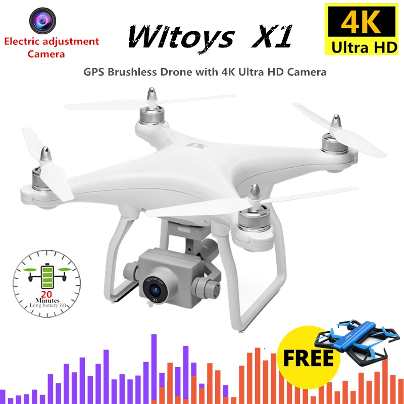 Радиоуправляемый Дрон X1 GPS Дроны с двухосевым стабилизатором gimbal 5G WiFi 1080P HD камера