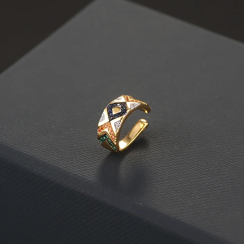 Fashion Charm Sterling Silver Copy 1:1 Large Multicolor Sliding Mono Ear Jacket With Stripes Women Luxury Jewelry Gift | Украшения и