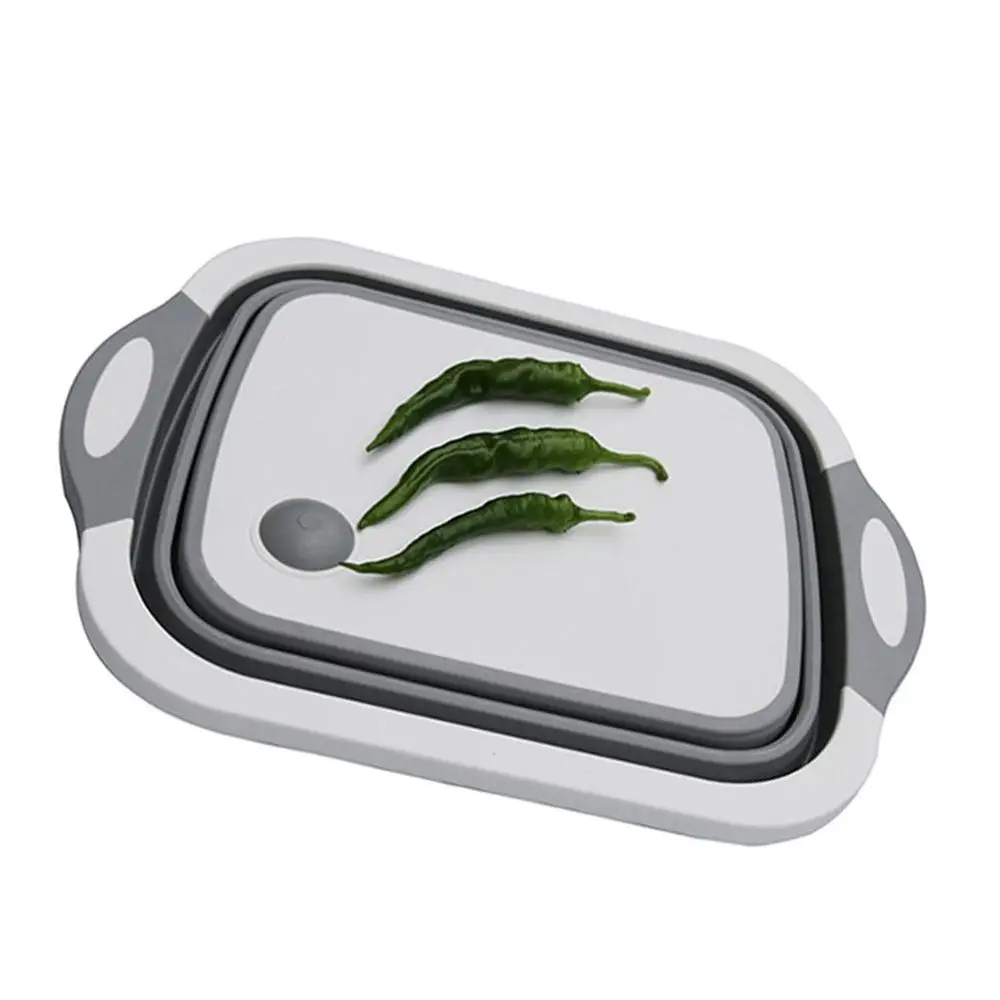 3 в 1 складывающаяся разделочная доска для посуды и ванной складная корзина слива