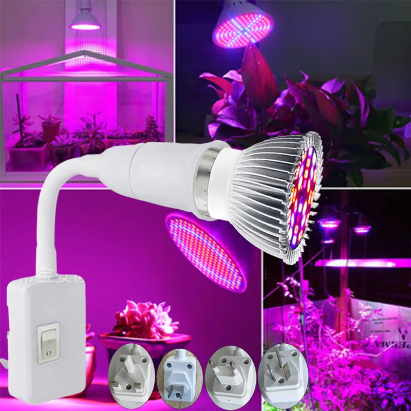 

Growing LED Full Spectrum Grow Light E27 Plant Lamp 18W 28W Flower Seedling Indoor Growth Light Phyto Lamp Greenhouse LED Bulb