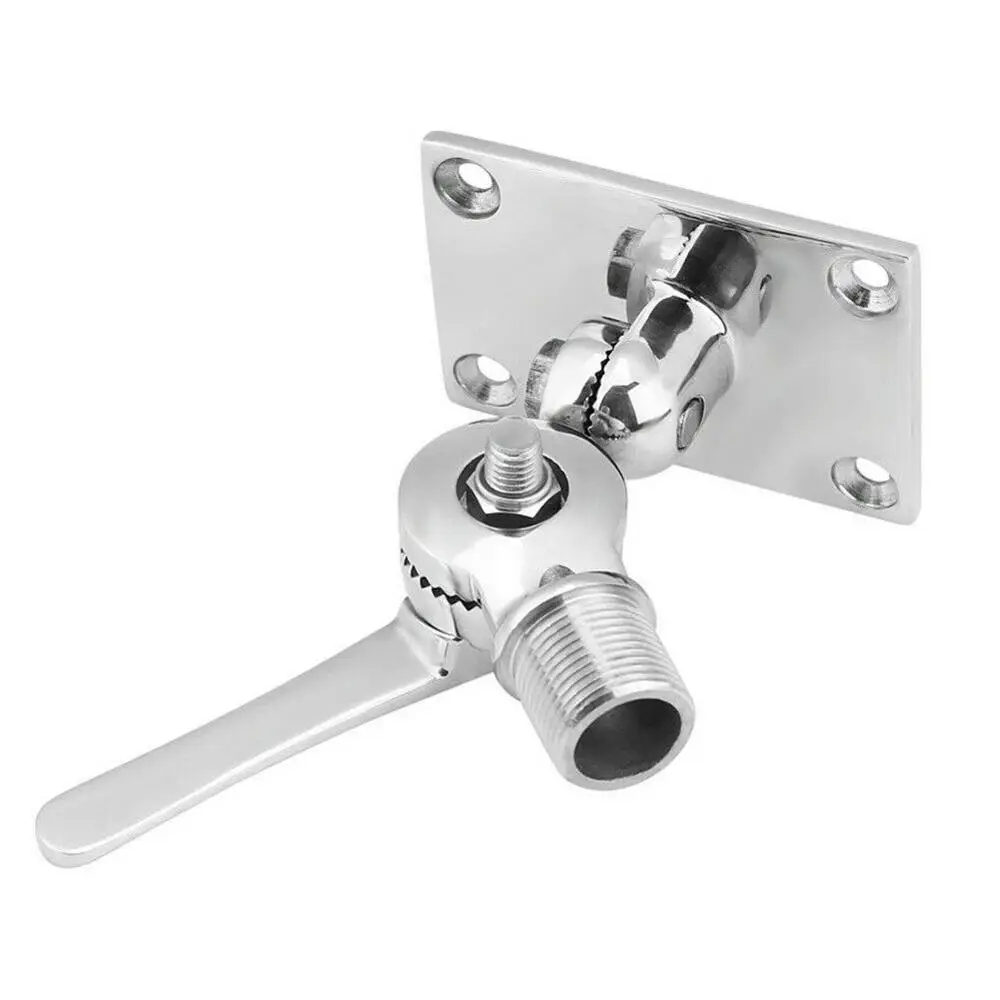 1 Pcs Stainless Steel VHF Antenna Dual Axis Adjustable Base Mount Boat Accessories Marine | Автомобили и мотоциклы