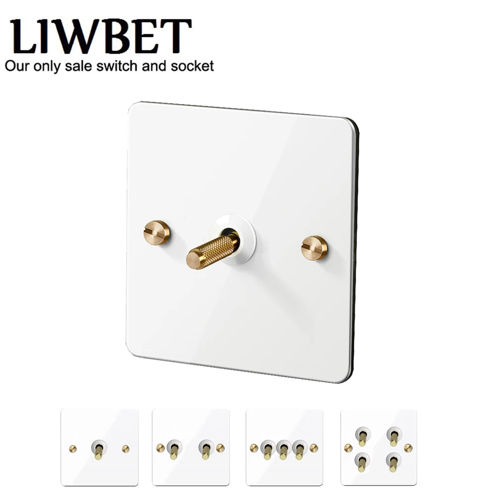Белый настенный выключатель LIWBET на 1 пост/2 пост/3 пост/4 пост и 2 ходовой панельный