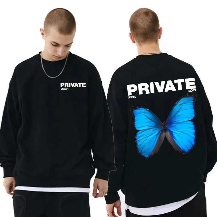 

Hot Sell Private Butterfly Explosion Men Women Cool Double-sided Print Sweatshirts Womens Loose Pullover Womens Cute Sweatshirt