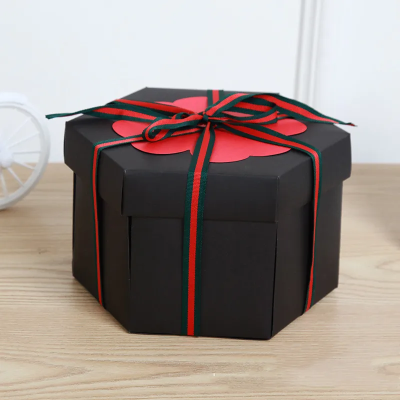 

Взрывобезопасная коробка ручной работы с сюрпризом для вечевечерние НКИ любви подарок взрыв для юбилея Скрапбукинг сделай сам фотоальбом ...