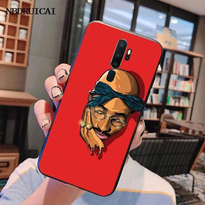 PENGHUWAN Rapper 2pac ТПУ Черный чехол для телефона Oppo A5 A9 2020 A11x A71 A73S A1K A83 | Мобильные