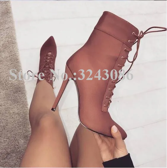 Женские модные короткие ботинки на шнуровке новый дизайн женские ботильоны