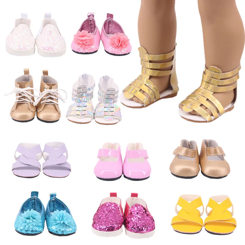 

10 Style Doll Shoes For 18Inch American Doll Girls And 43Cm Baby New Born Clothes Accessories,For Baby Girl's Gift Shoes