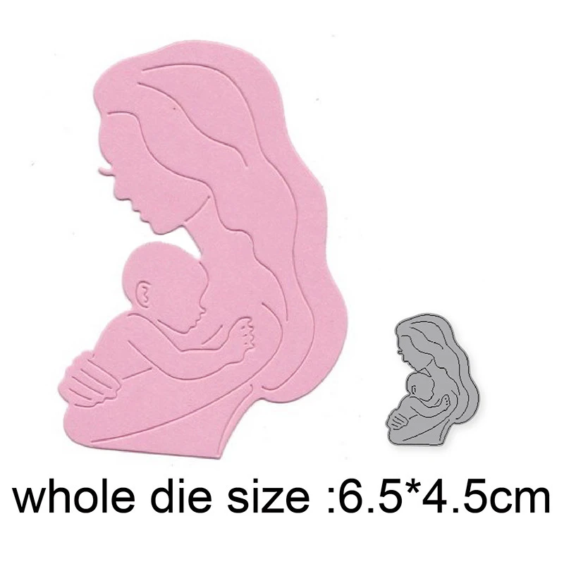 

Mother Baby Cutting dies New 2021 Metal Cutting Dies For Scrapbooking and Card Making Decorative Embossing Die Cut Craft dies
