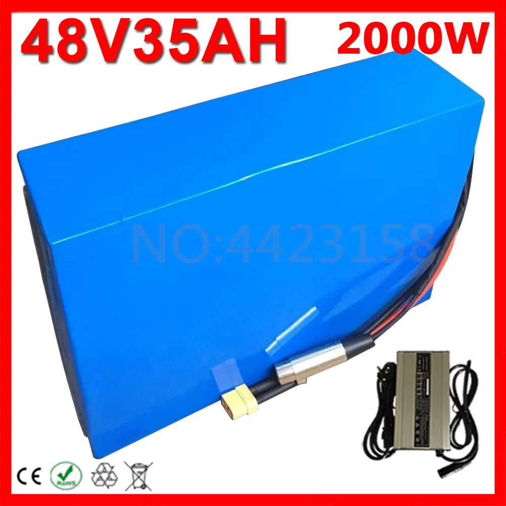 ЕС США без налога 48 в 2000 Вт Электрический велосипед батарея 35 Ач литиевая В с 50A BMS