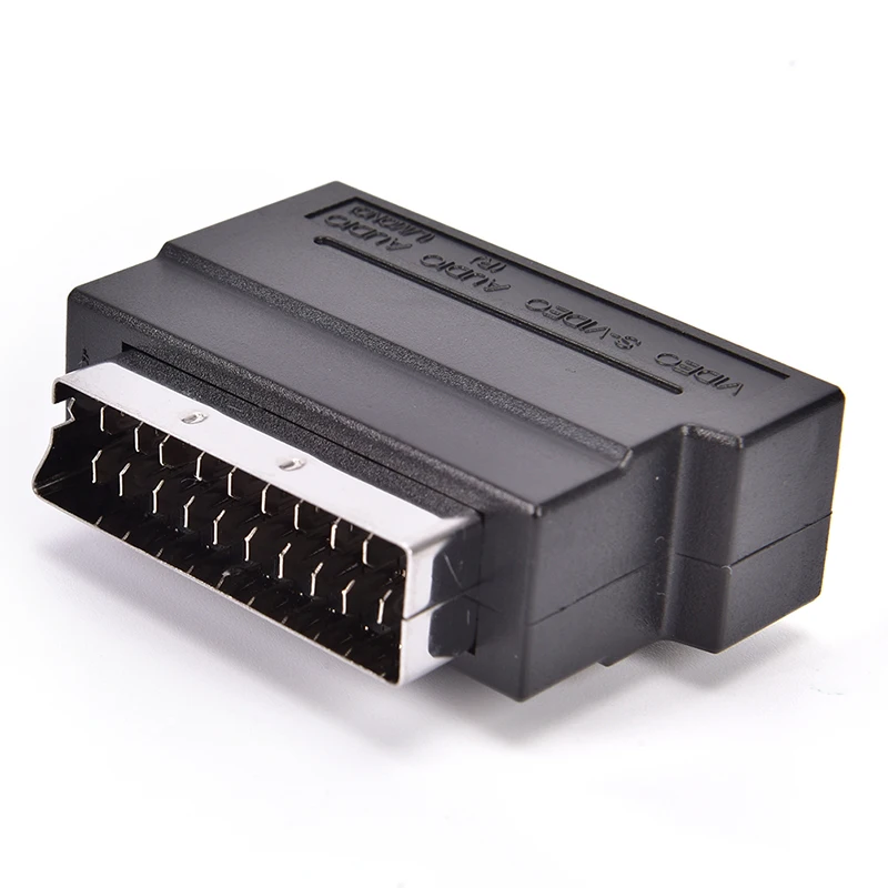 Buy 21 pin RGB Scart To 3 RCA S-Video Adapter Composite SVHS AV TV Audio For Video DVD Recorder Television Projector on