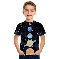 universe solar system kids t shirt 3d print planet sun earth venus tshirt casual harajuku summer child shirt tops for boys girls