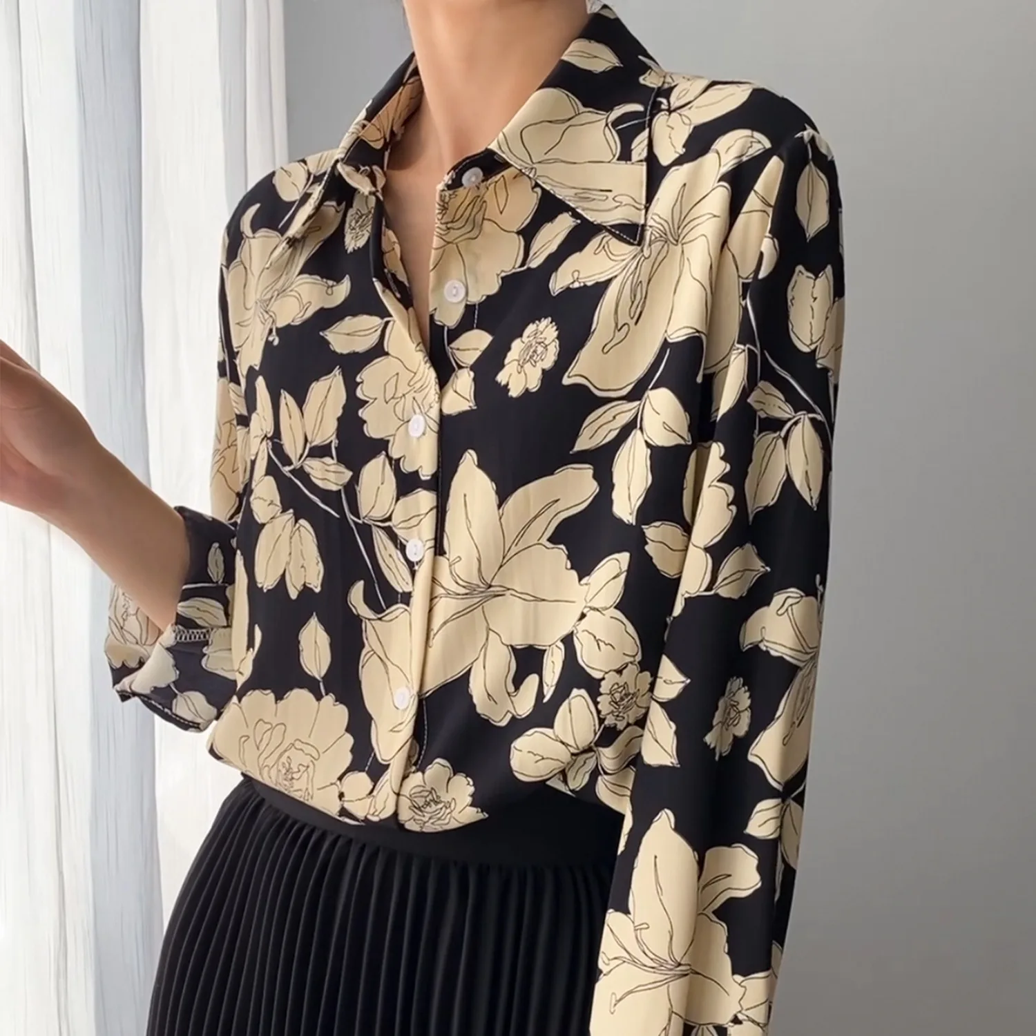 : Для женщин в винтажном стиле Цветочный узор с принтом для девочек Повседневная