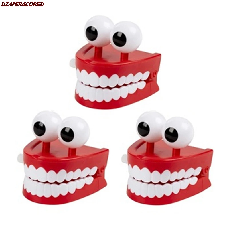 

Новинка, заводная забавная игрушка для зубов, заводная работа, бьющаяся на цепочке, классические игрушки, забавная модель зубов на Хэллоуин,...