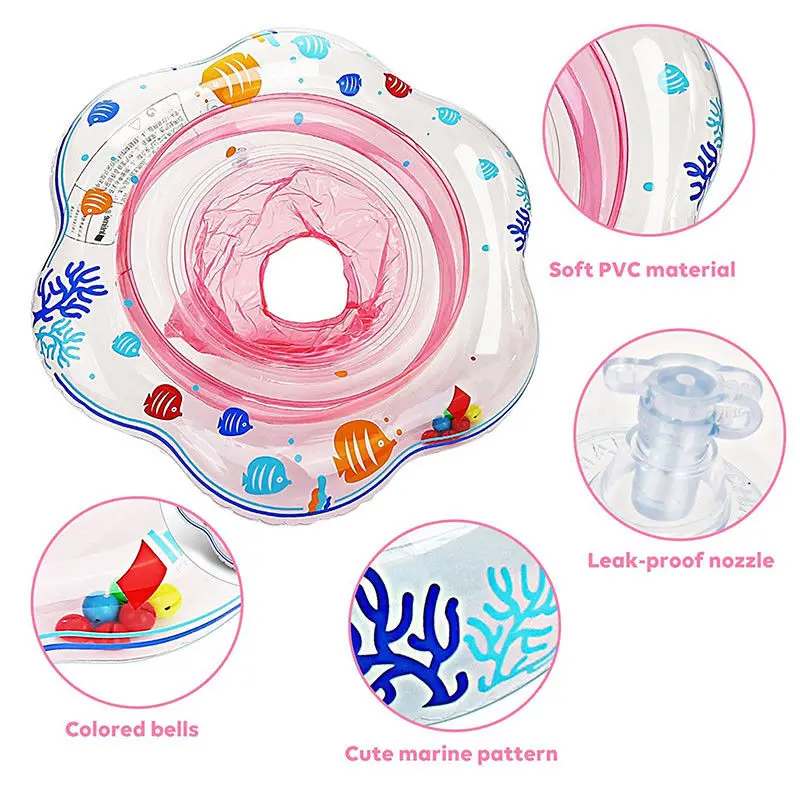 

Kid Baby Swimming Ring Durable Inflatable Float Swimming Pool Ring Double Leak-Proof Safety Water Toy Pool Accessories Swim Ring