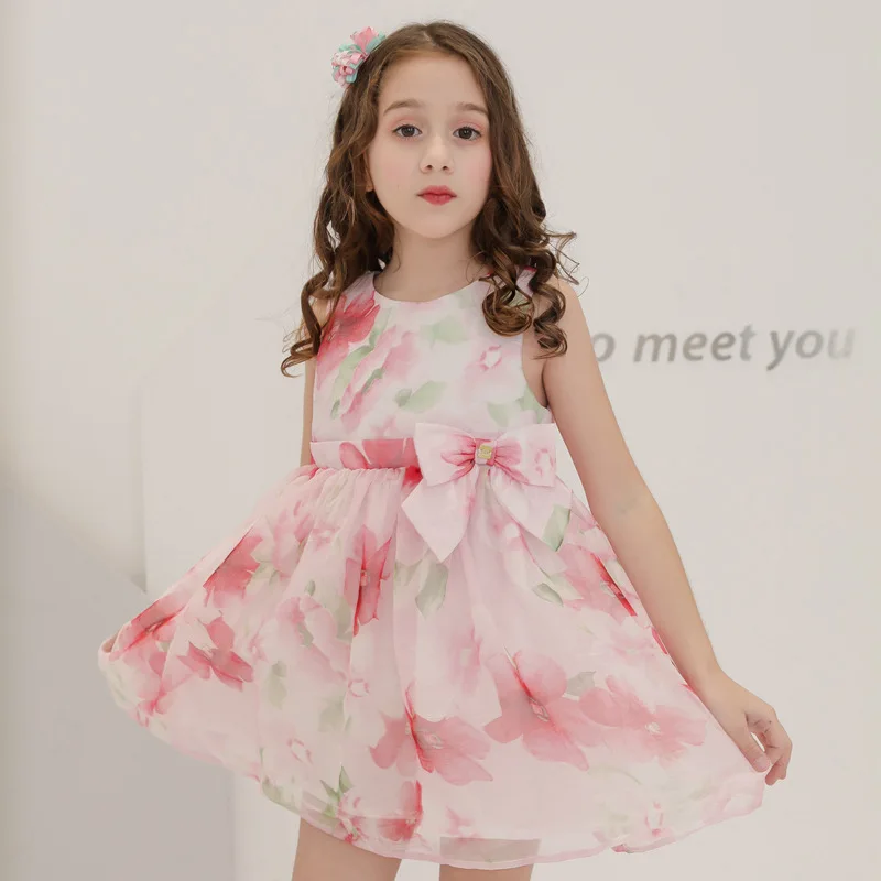 Детские платья для девочек милое платье принцессы Одежда маленьких нарядные на
