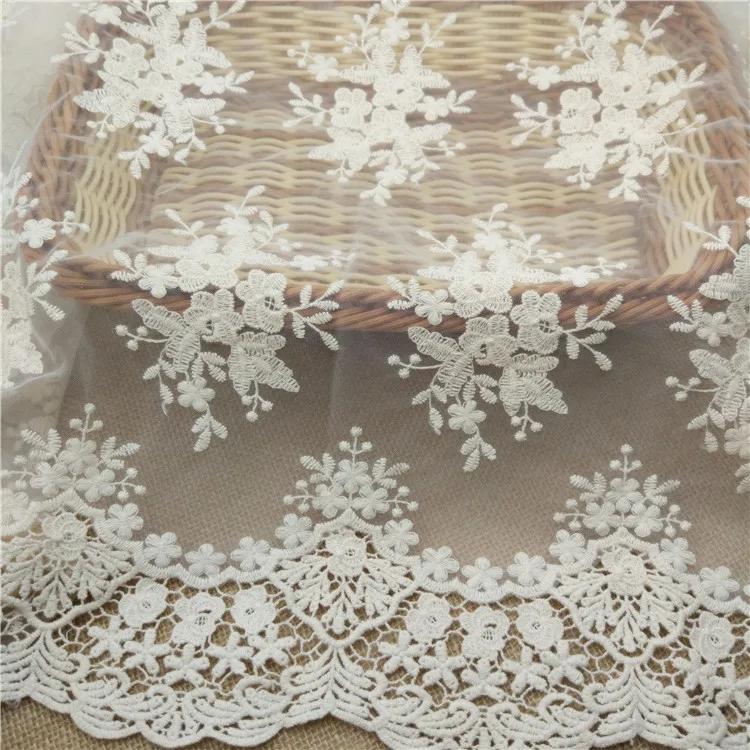 Широкая 130 см хлопчатобумажная нить с отверстиями Водорастворимая сетка