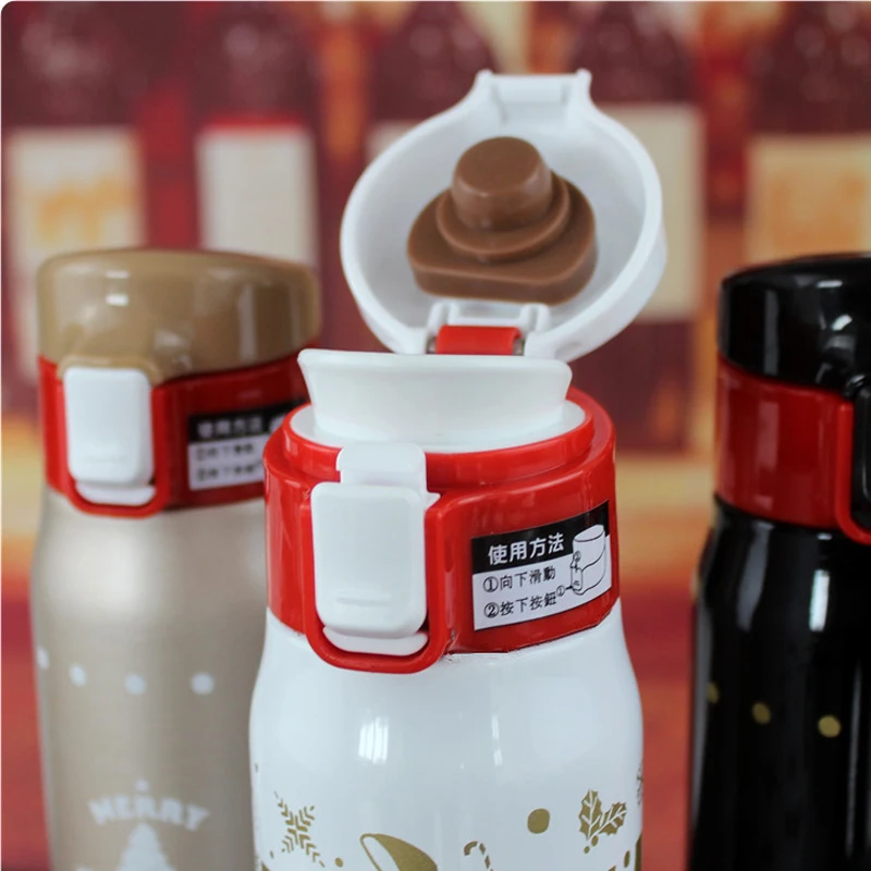 Рождественские изолированные бутылки зимняя термальная чашка рождественский