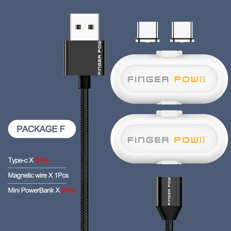 type 5 Finger pow Мини Магнитный Fingerpow зарядный внешний аккумулятор аварийный мобильный портативный магнитный Быстрый зарядник Finger power Bank - Цвет: type 5