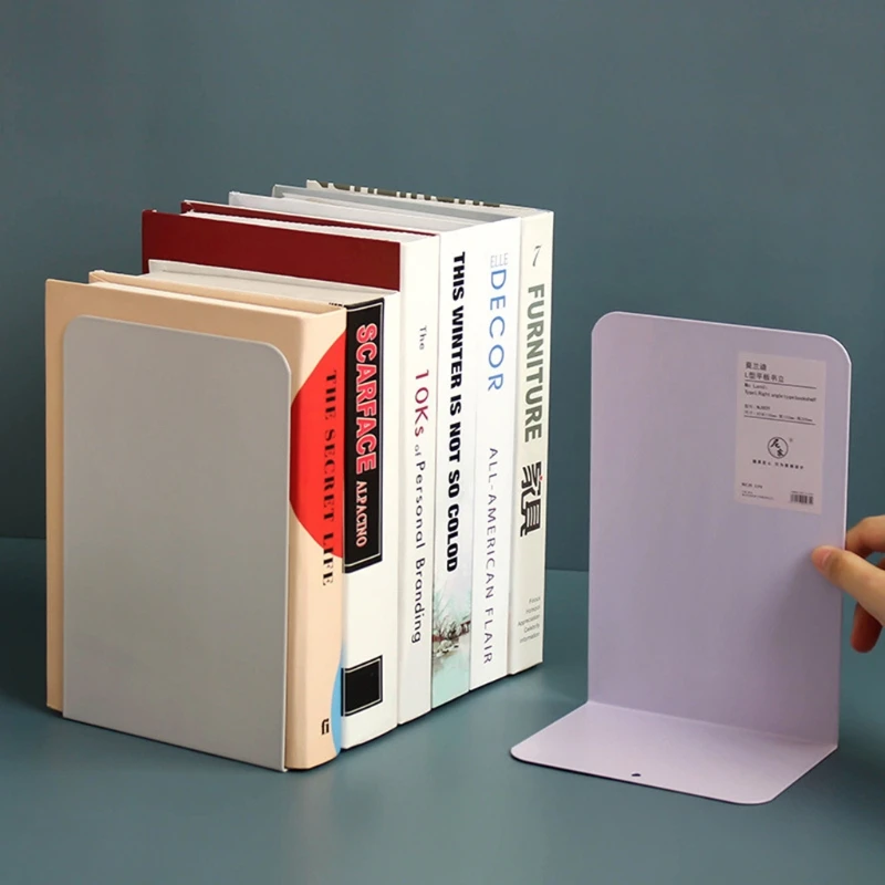 

1 пара, металлическая подставка для книг Morandi L, подставка для чтения книг, офисный органайзер для документов, полка