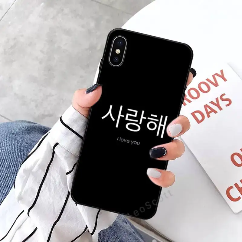 

Cute Korean Style Font Phone Case for iPhone 11 12 mini pro XS MAX 8 7 6 6S Plus X 5S SE 2020 XR