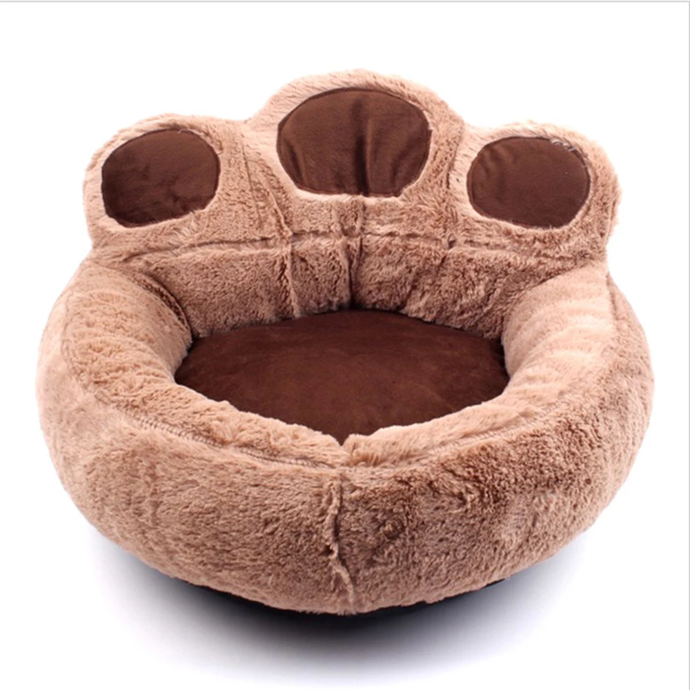 Pet Dog Bed Cat House Winter Warm Soft Bed Lovely Bear Paw Sleep Mat Sofa Pet Nest Teddy Doghouse For Small Large Dog Supplies