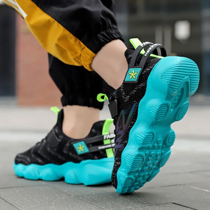 

Children Shoes Fashion Casual Kids Sneakers Boys Outdoor Soft Sports Running Trainers Child Breathable Mesh Thick Sole Shoes