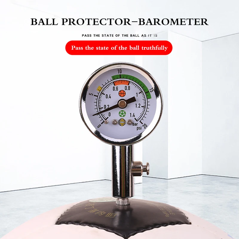 

Ball Pressure Gauge Ball Pressure Measuring Tool Basketball Football Volleyball Barometer Durable Anti-Rust Football Barometer