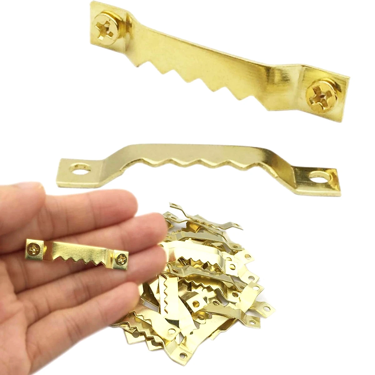 50 шт. в упаковке небольшой пилообразный изображение Вешалки Сталь висит рамы для