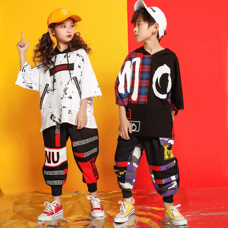 Детская рубашка штаны шорты танцевальные костюмы в стиле хип-хоп одежда для