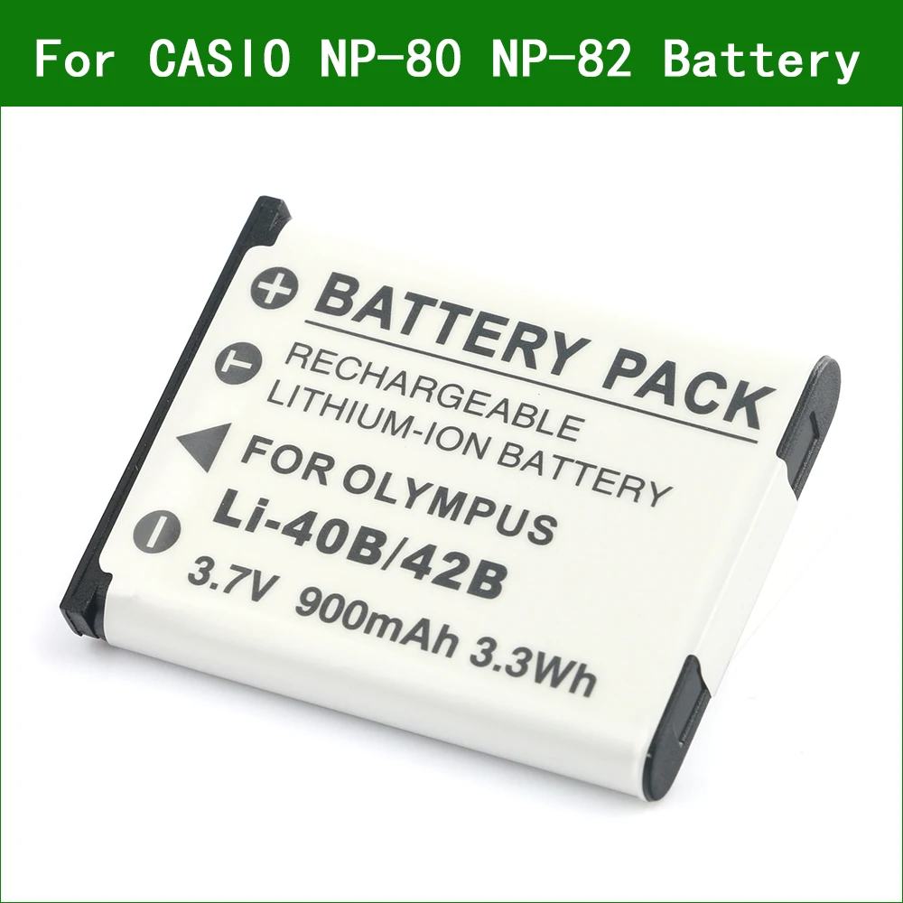 NP 80 82 цифровой Камера Батарея для объектива с оптическими зумом CASIO EX G1 H5 H60 N1 N10 N20 Z1