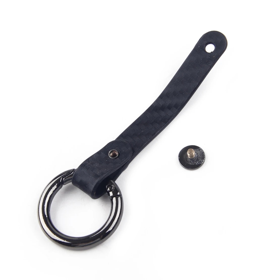 

DWCX Carbon Fiber Texture Rubber Car Key Remote Smart Fob Cover Case Holder Shell with Chain Fit for Audi A1 A3 S3 Q3 Q7 TT