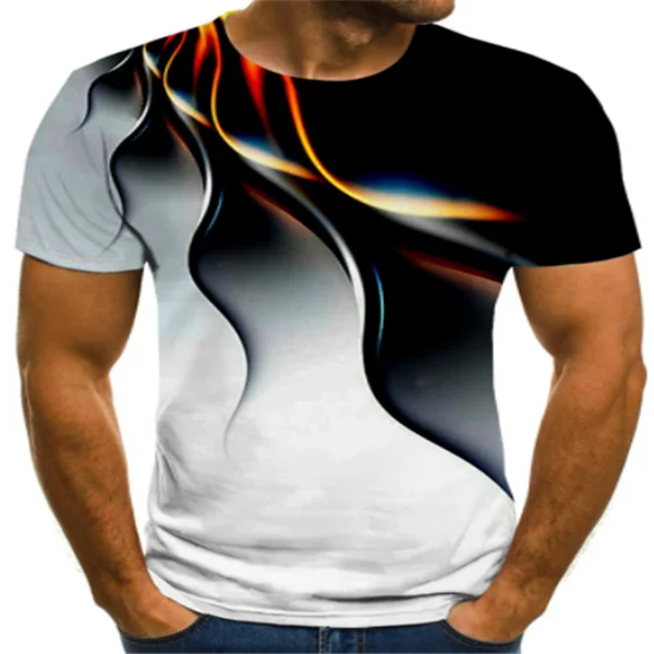 

2021 summer new style 3D printing T-shirt animal printing men's T-shirt printing casual T-shirt O-neck short sleeve size