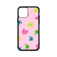 indie flowers phone case for iphone 12 mini 11 pro xs max x xr 6 7 8 plus se20 high quality tpu silicon and hard plastic cover