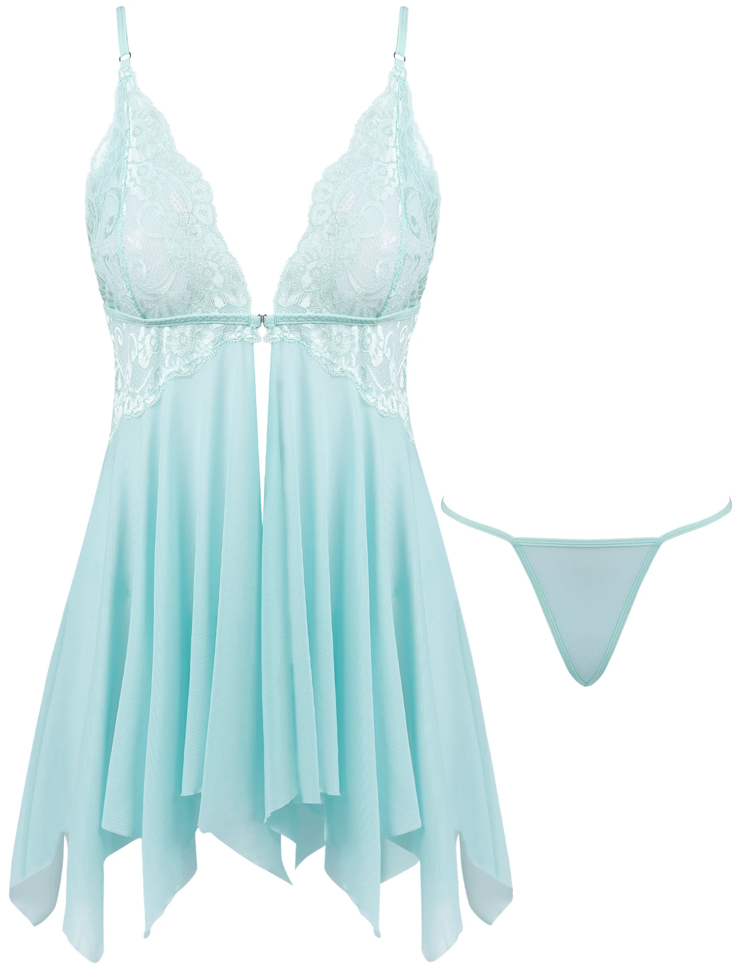 Joyaria Эротическое розовое платье кружевная Прозрачная сорочка с открытой