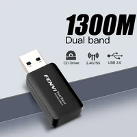 1300mbps mini usb 3 0 wifi adapter dual band 5 8ghz2 4ghz wifi network card ethernet usb adapter receiver for laptop pc windows