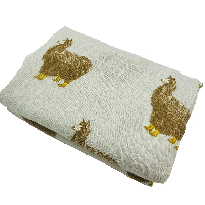 Активная печать Слоник очень мягкие 70% бамбуковое волокно 30% хлопок муслин