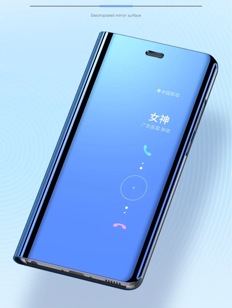 Умный зеркальный флип-чехол для huawei P30 P20 Pro P10 Lite, чехол для телефона huawei P9 P10 Plus, кожаный задний Чехол бант etui