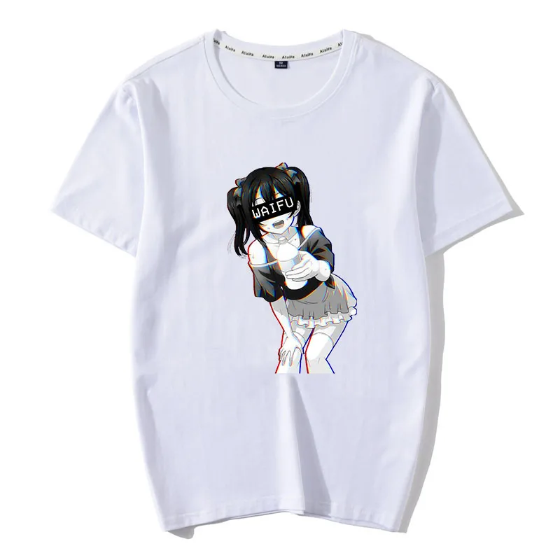 Мужские футболки Дарлинг в франксе Zero Two Waifu Забавные с короткими рукавами Аниме