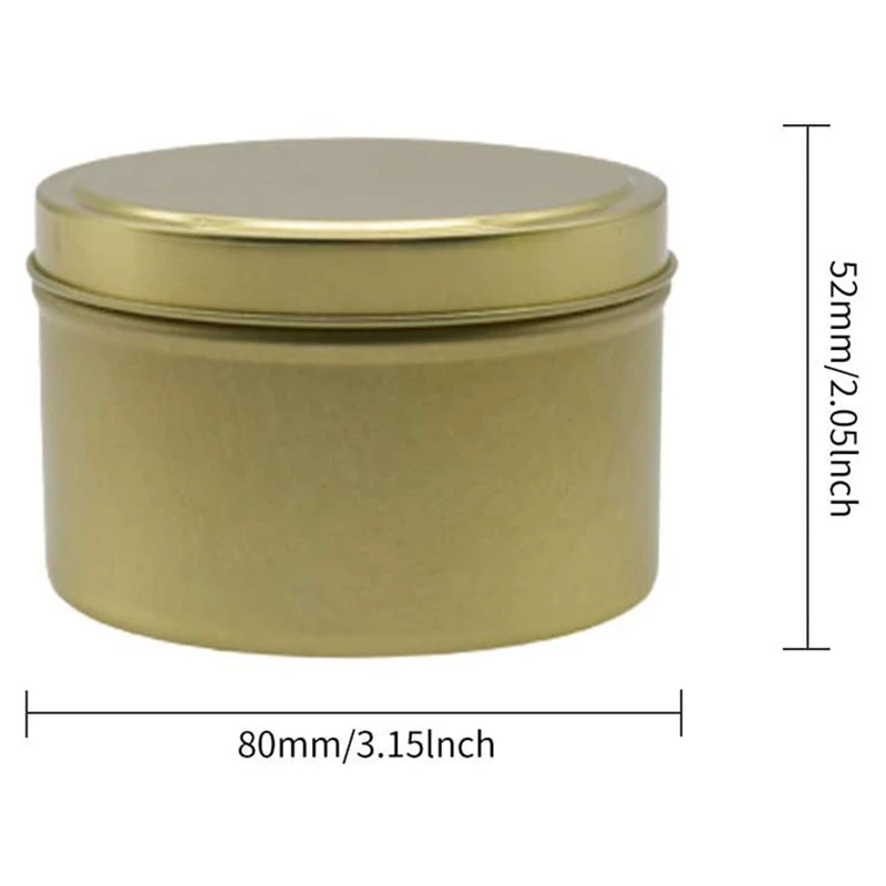 

12-Pack Candle Tin, 8Oz Travel Tins,Holiday Candles,Round Metal Tins,Candle Containers for Candle Making,Storage