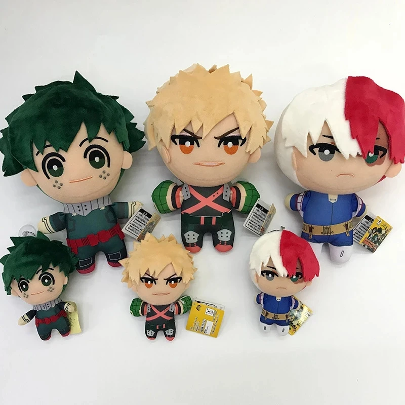 3 вида стилей аниме мой герой академия Izuku мидория Katsuki Bakugou Shouto Todoroki плюшевая